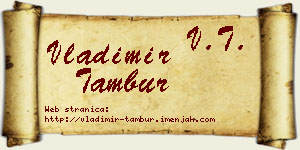 Vladimir Tambur vizit kartica
